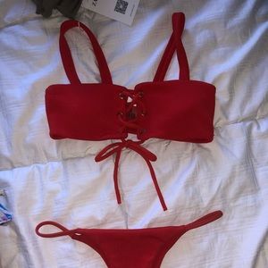 Zaful red bikini set